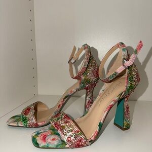 Betsy Johnson Sequin Heels New - 7